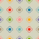 Button Daisies Retro Scandi Floral Rainbow