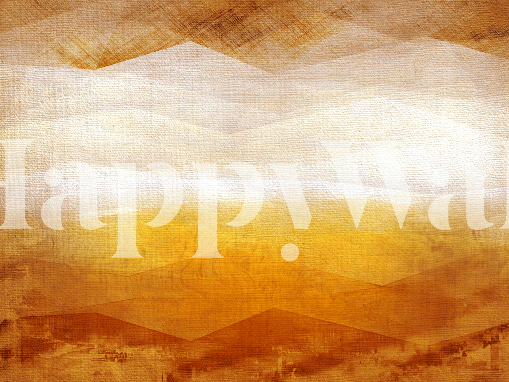 Warm geometric shapes in orange and gold tones wallpaper