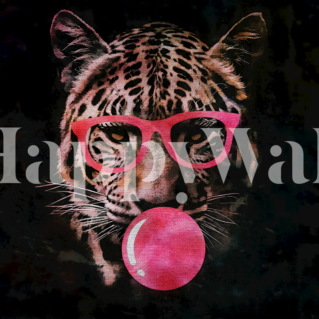 Papel de parede design Jungle beast em um quarto