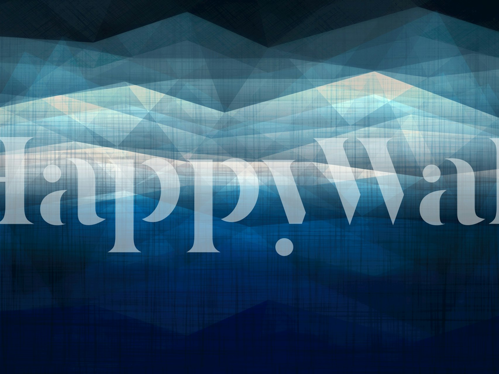 Geometric blue pattern with gradients and facets wallpaper