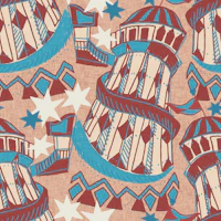 Helter skelter lighthouse red blue tapeet