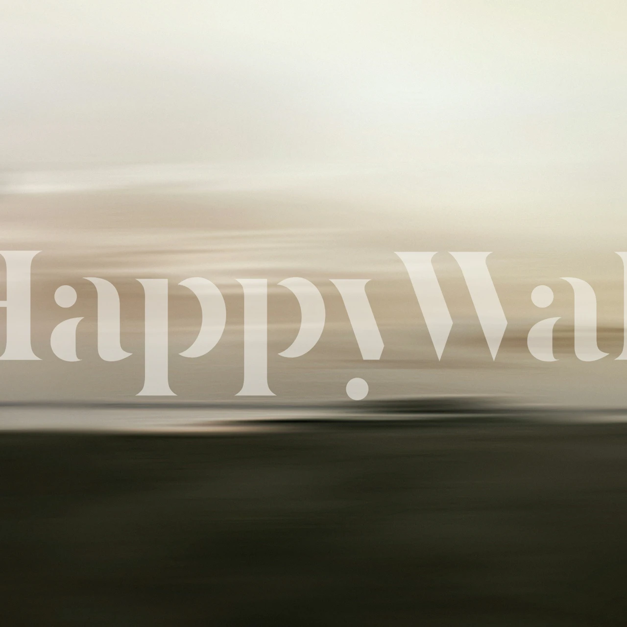 Abstract blurred landscape in soft beige and muted tones wallpaper