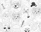 happy dog spa - black and white