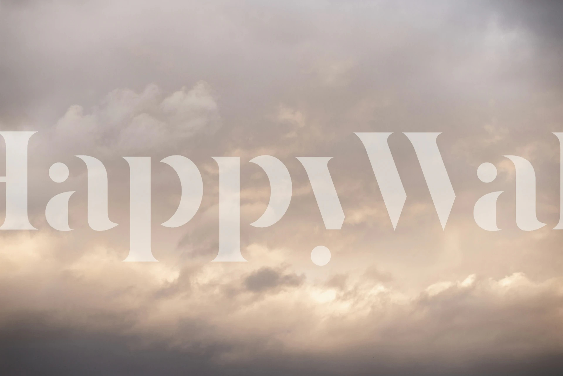 Soft pastel clouds in pink and gray wallpaper