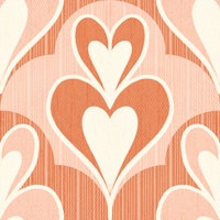 Peachy hearts abstract ταπετσαρία