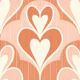 Peachy hearts abstract