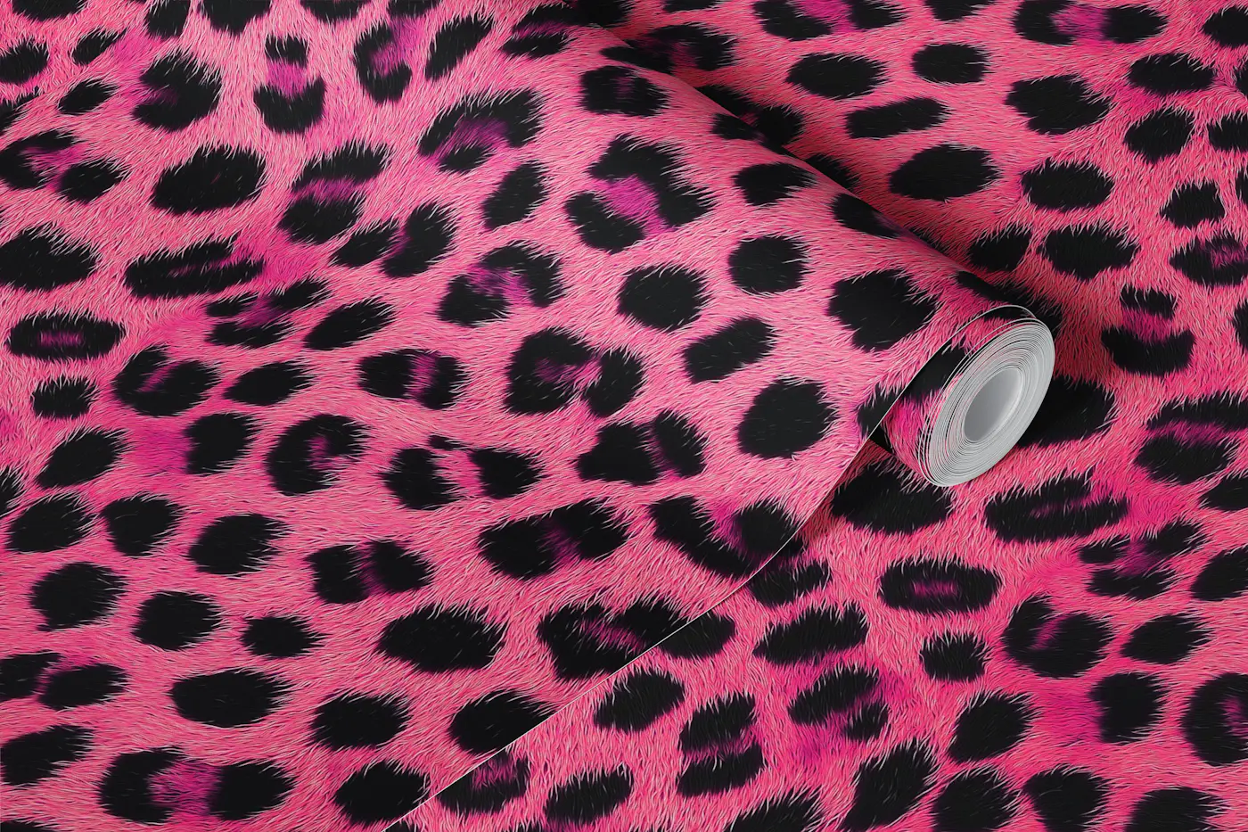 Wild Luxe Leopard Charm Pink wallpaper roll