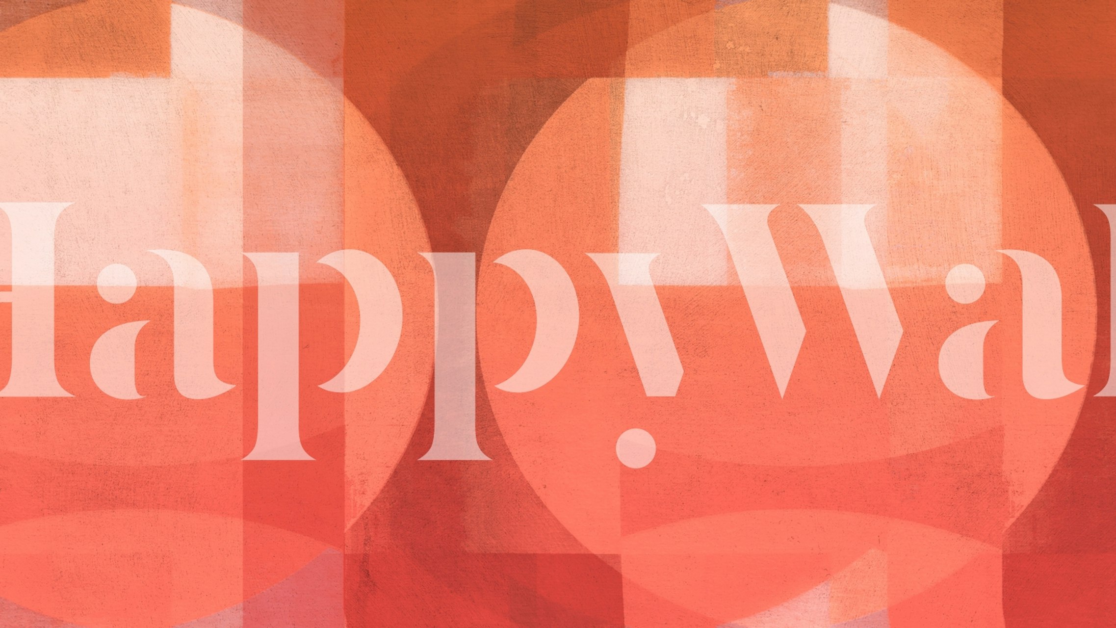 Abstract geometric shapes wallpaper in a room