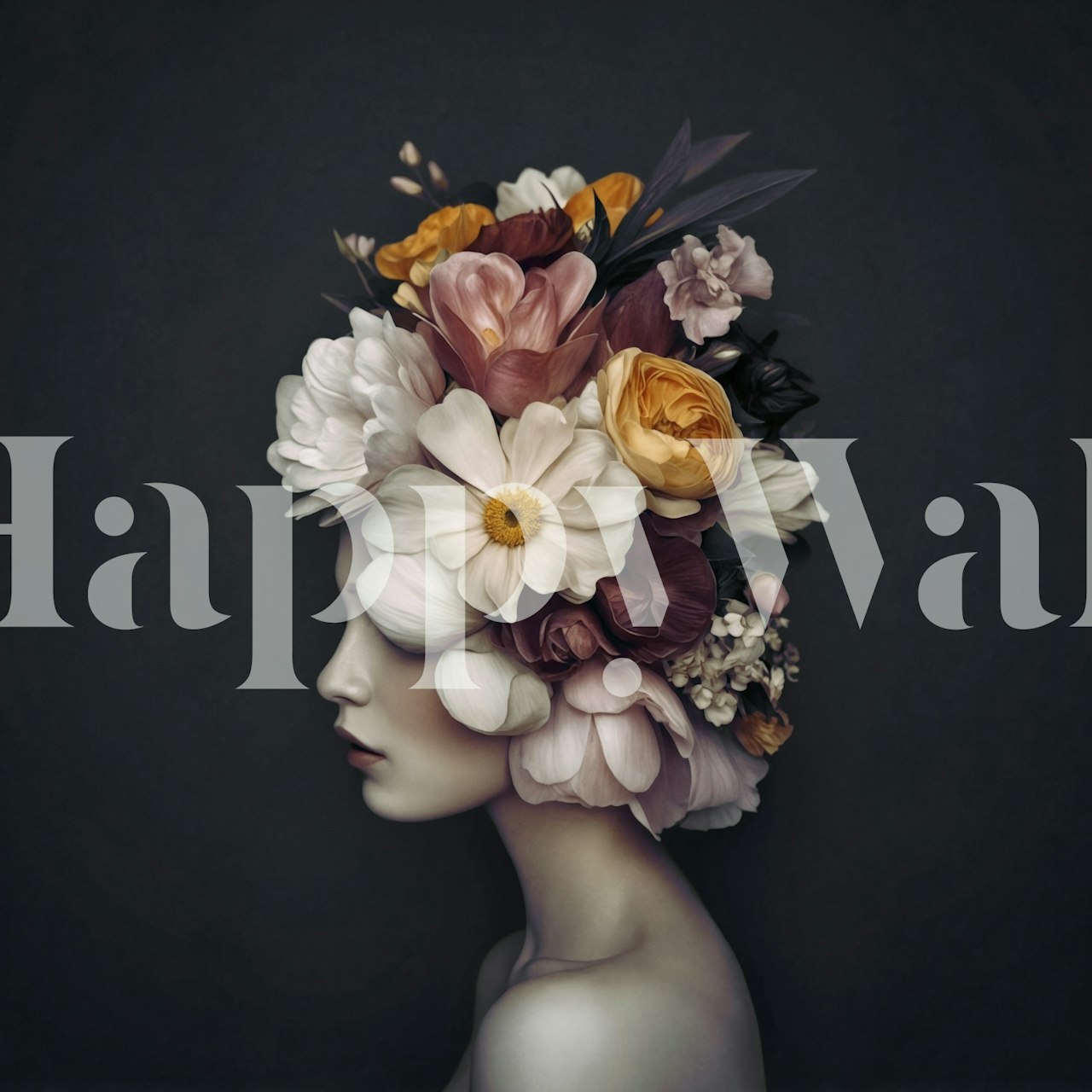 Female Bloom Elegance wallpaper in a room