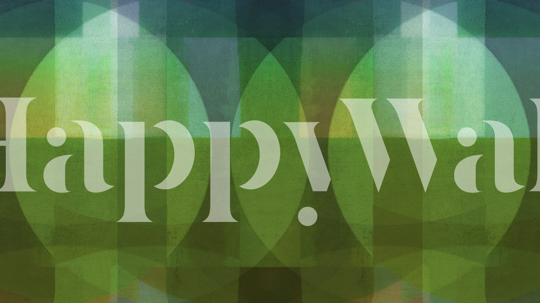 Geometric patterns in various shades of green wallpaper