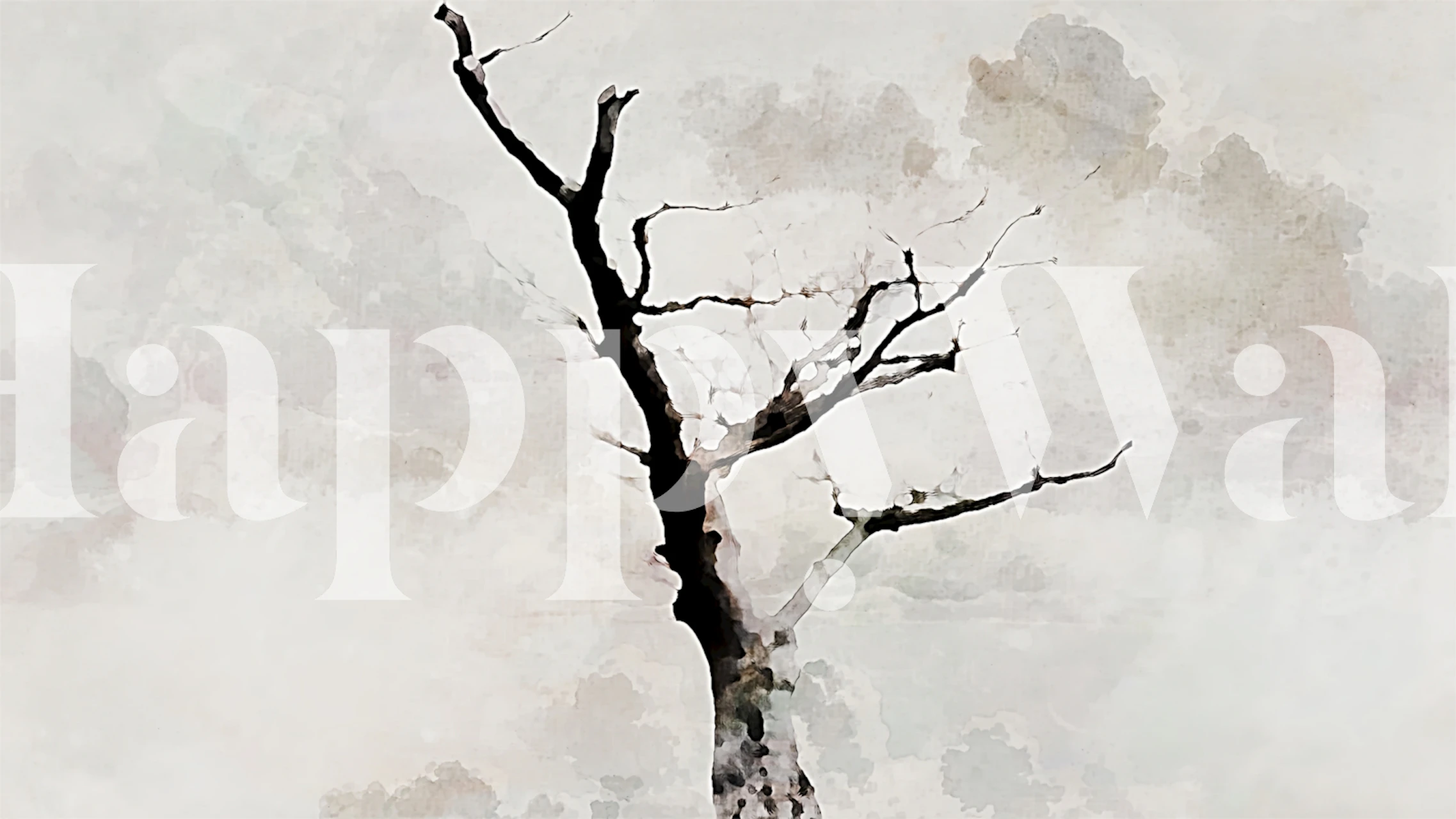 Ethereal Tree Vista papel pintado en una habitación