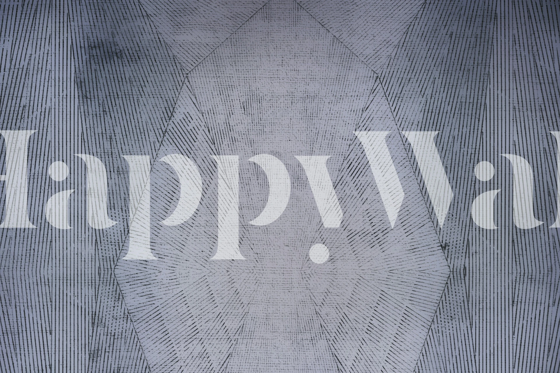 Abstract etched lines wallpaper in a room