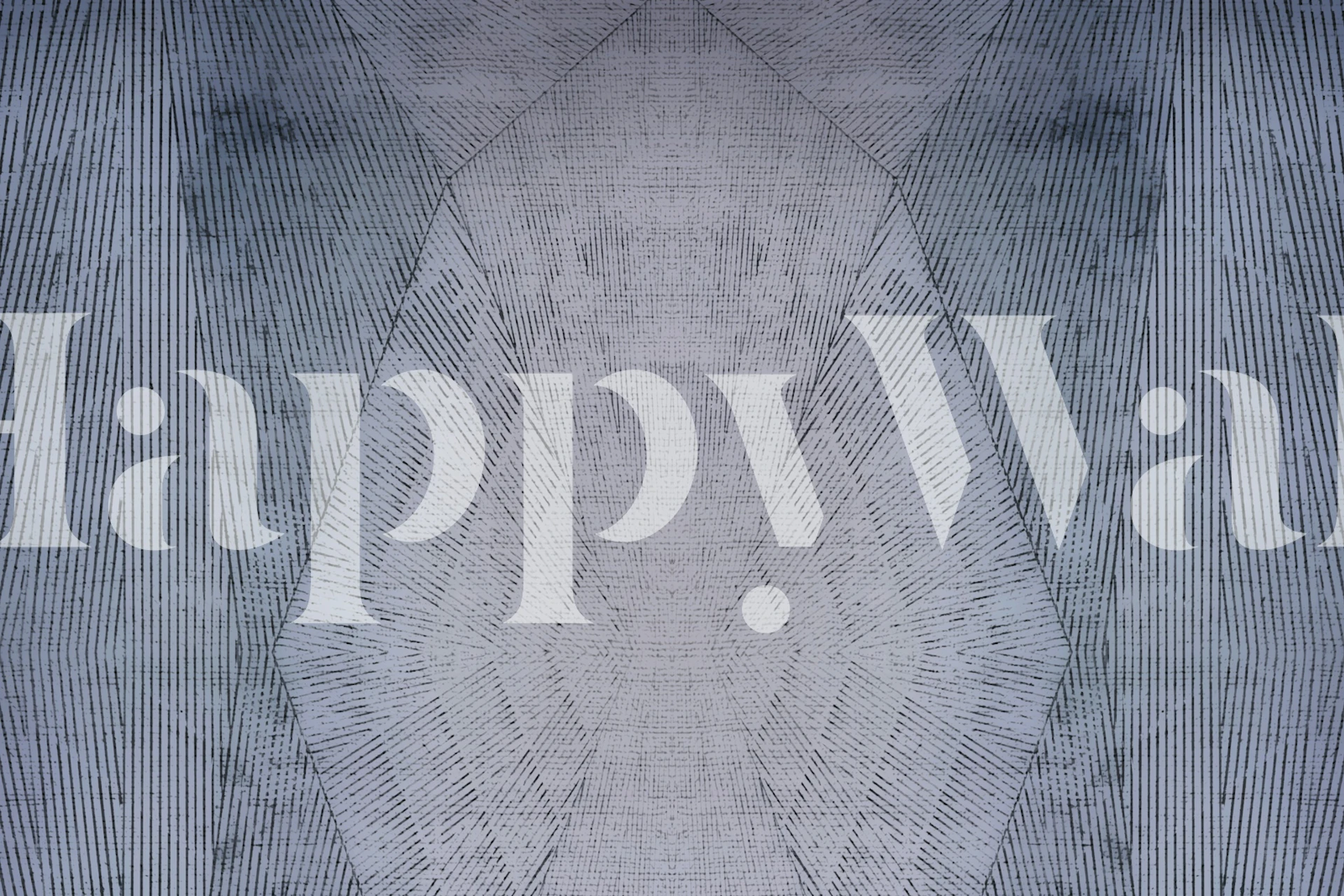 Abstract etched lines wallpaper in a room