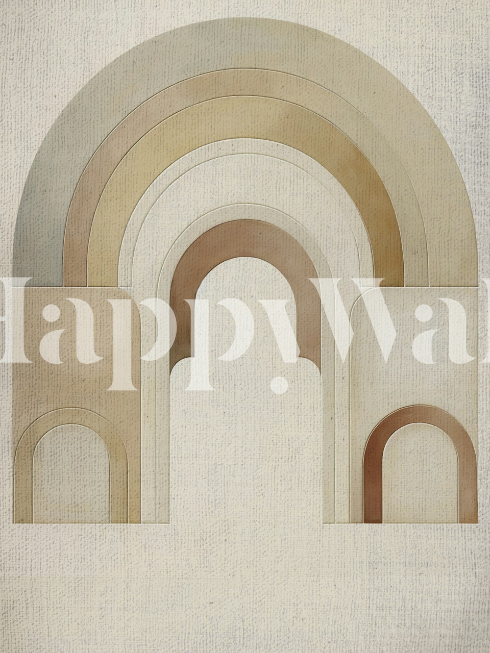 Carta da parati Earthen Tones Arch Decor in una stanza