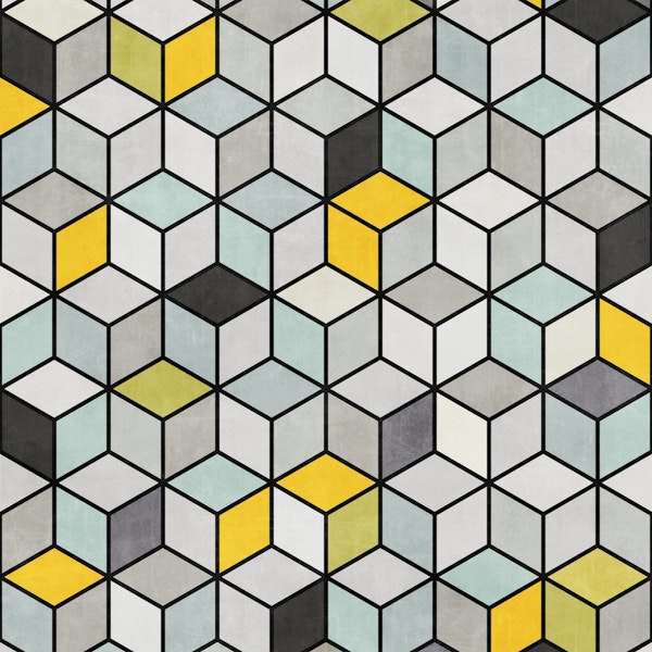 Colorful Concrete Cubes - YBG