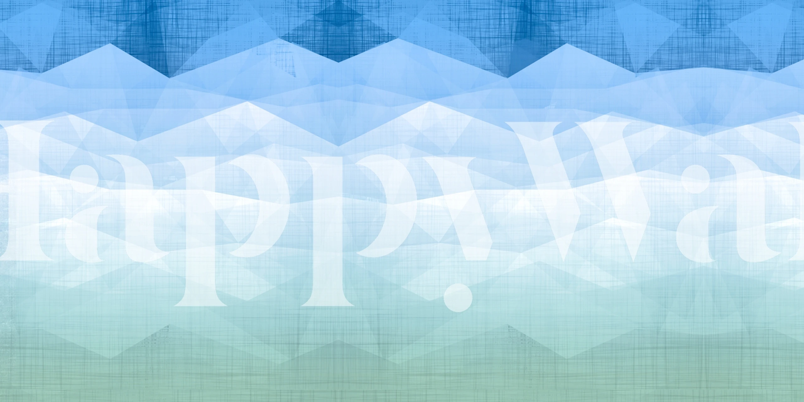 Blue and green geometric gradient wallpaper