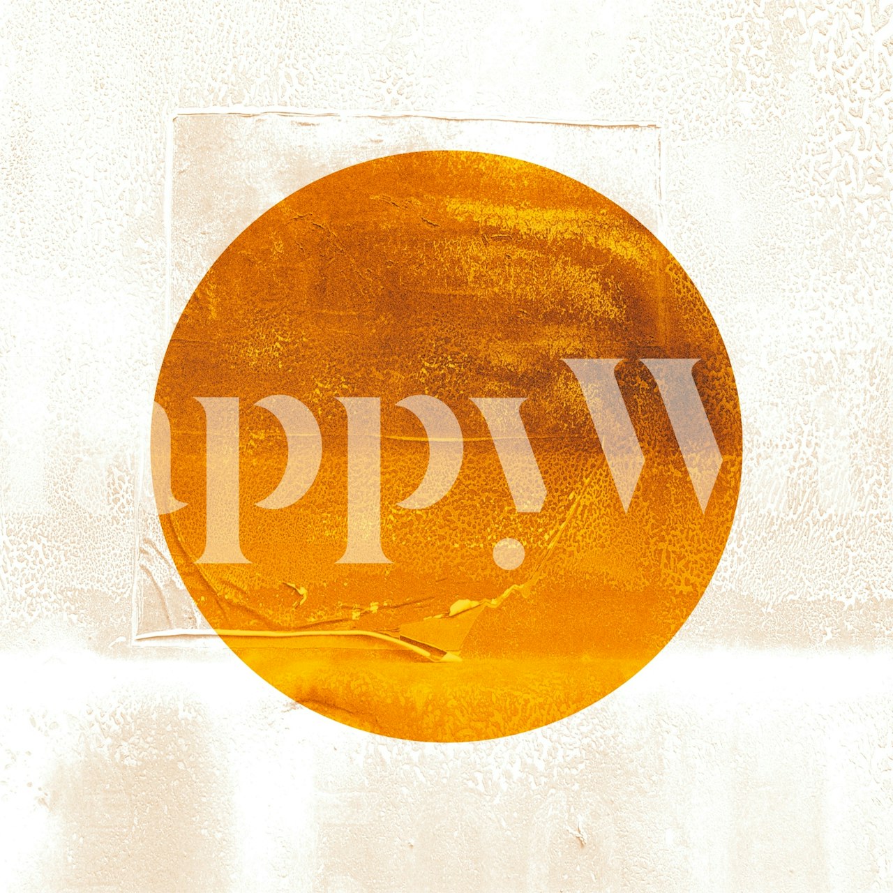 Gold circle abstract art on white background wallpaper