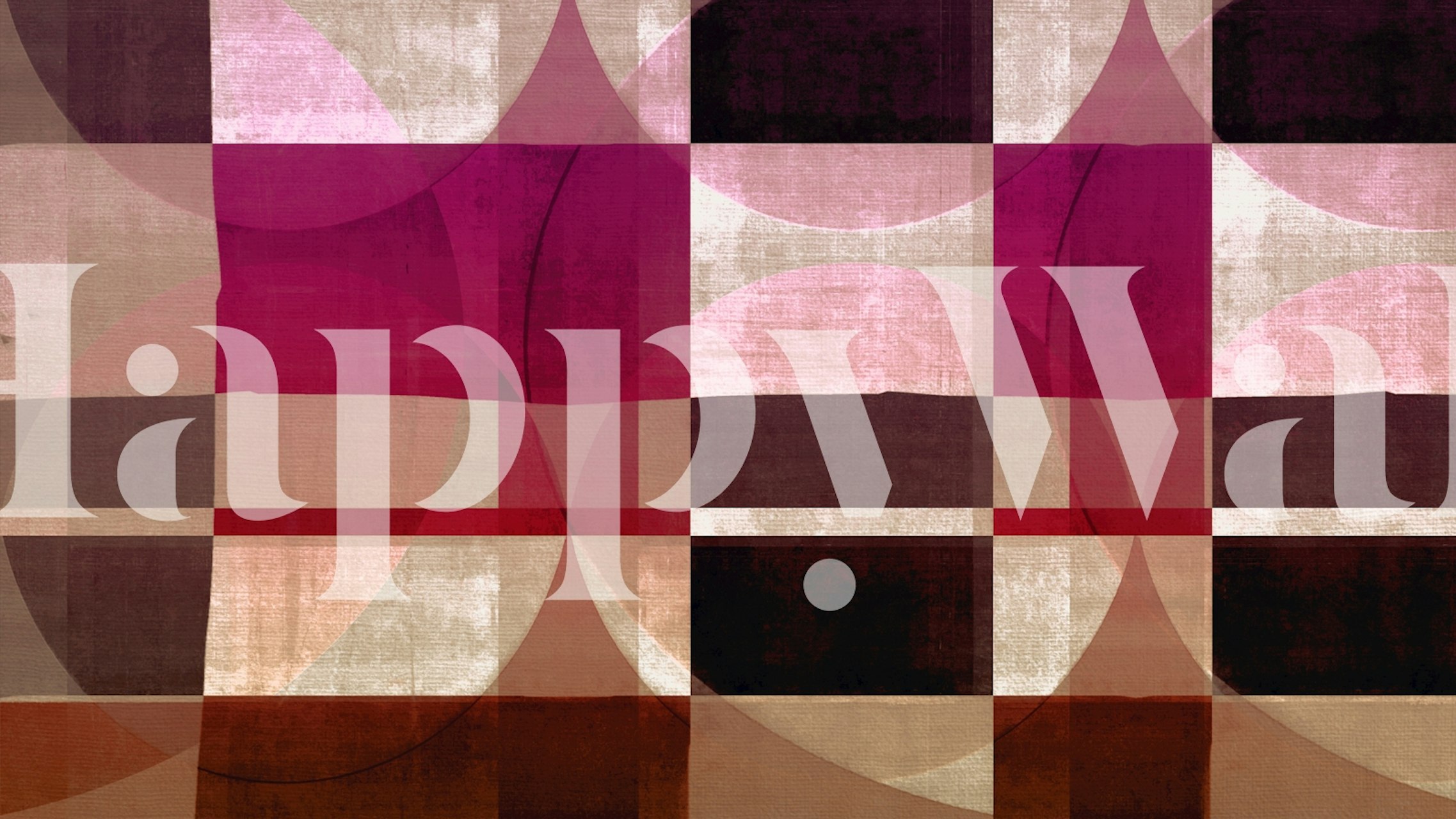 Abstract Mosaic wallpaper in a modern interior