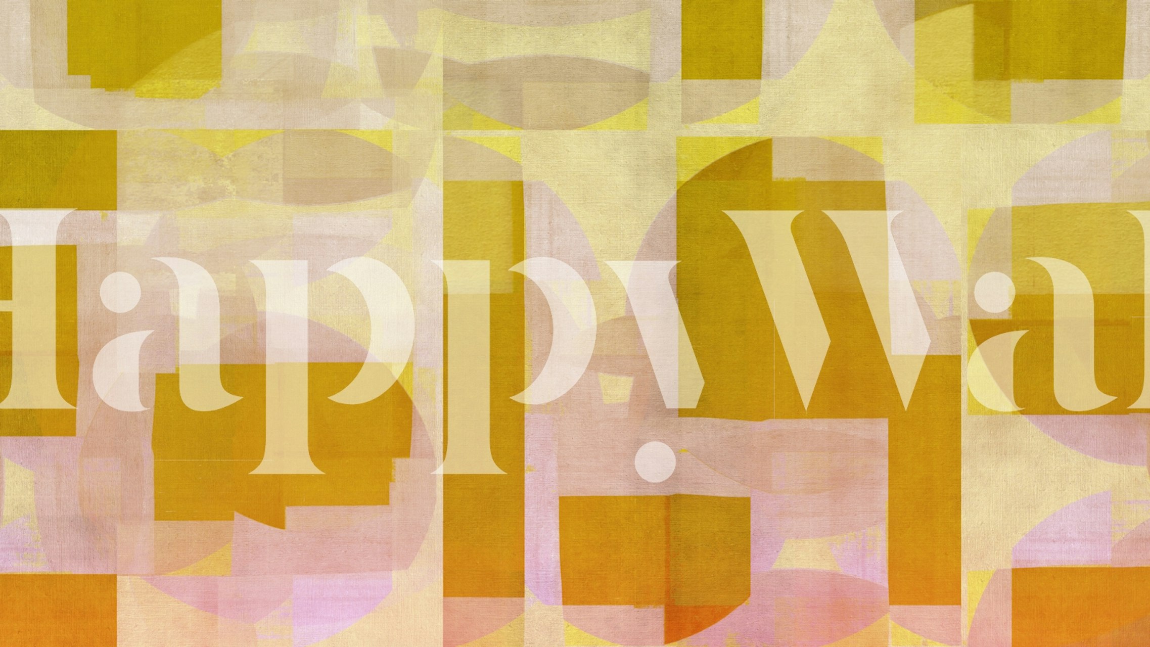 Ταπετσαρία Golden Hues Collage σε ένα δωμάτιο