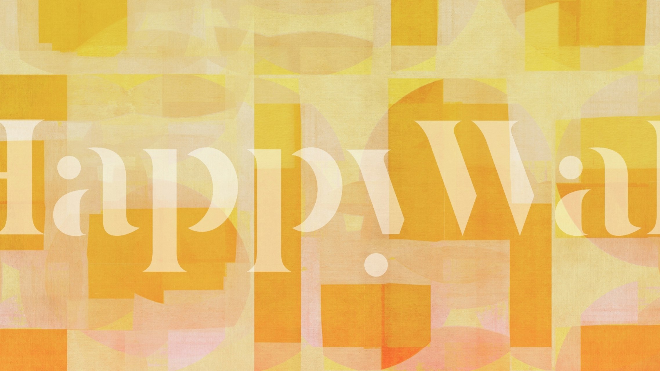 Abstract geometric shapes in warm yellow and soft pink hues wallpaper