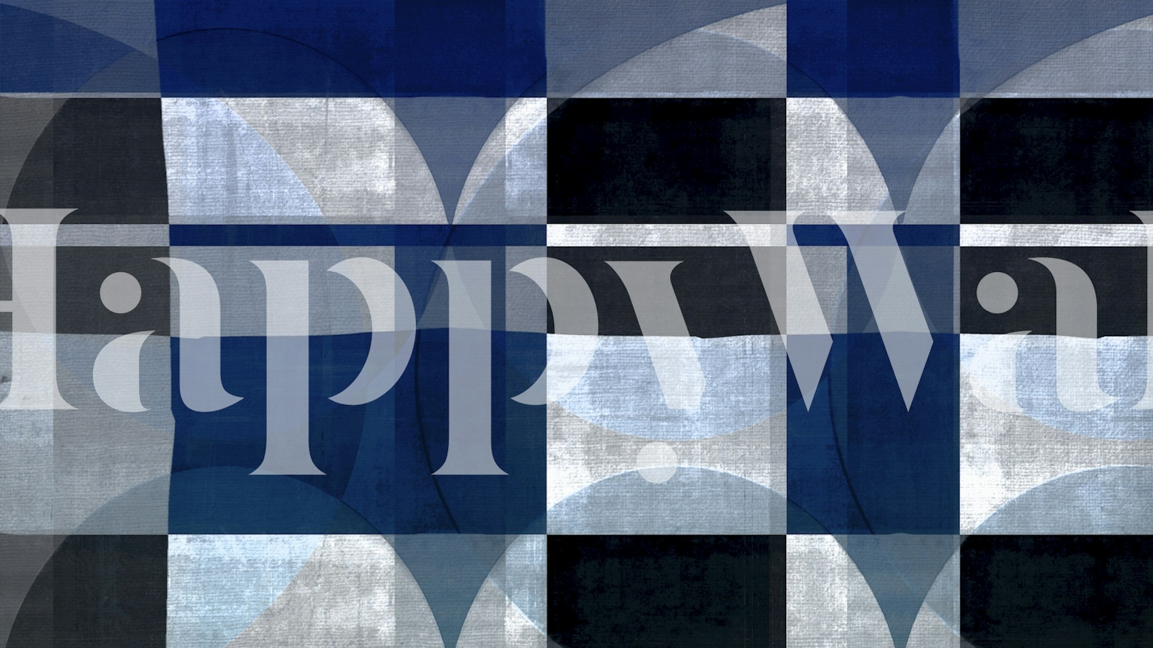 Nautical Shades Geometric Art wallpaper displayed in a room