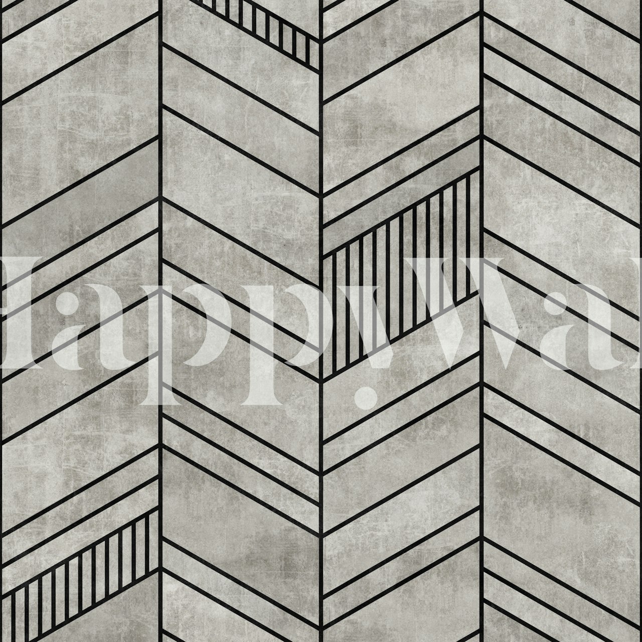 Tapeta Concrete Chevron Pattern v místnosti