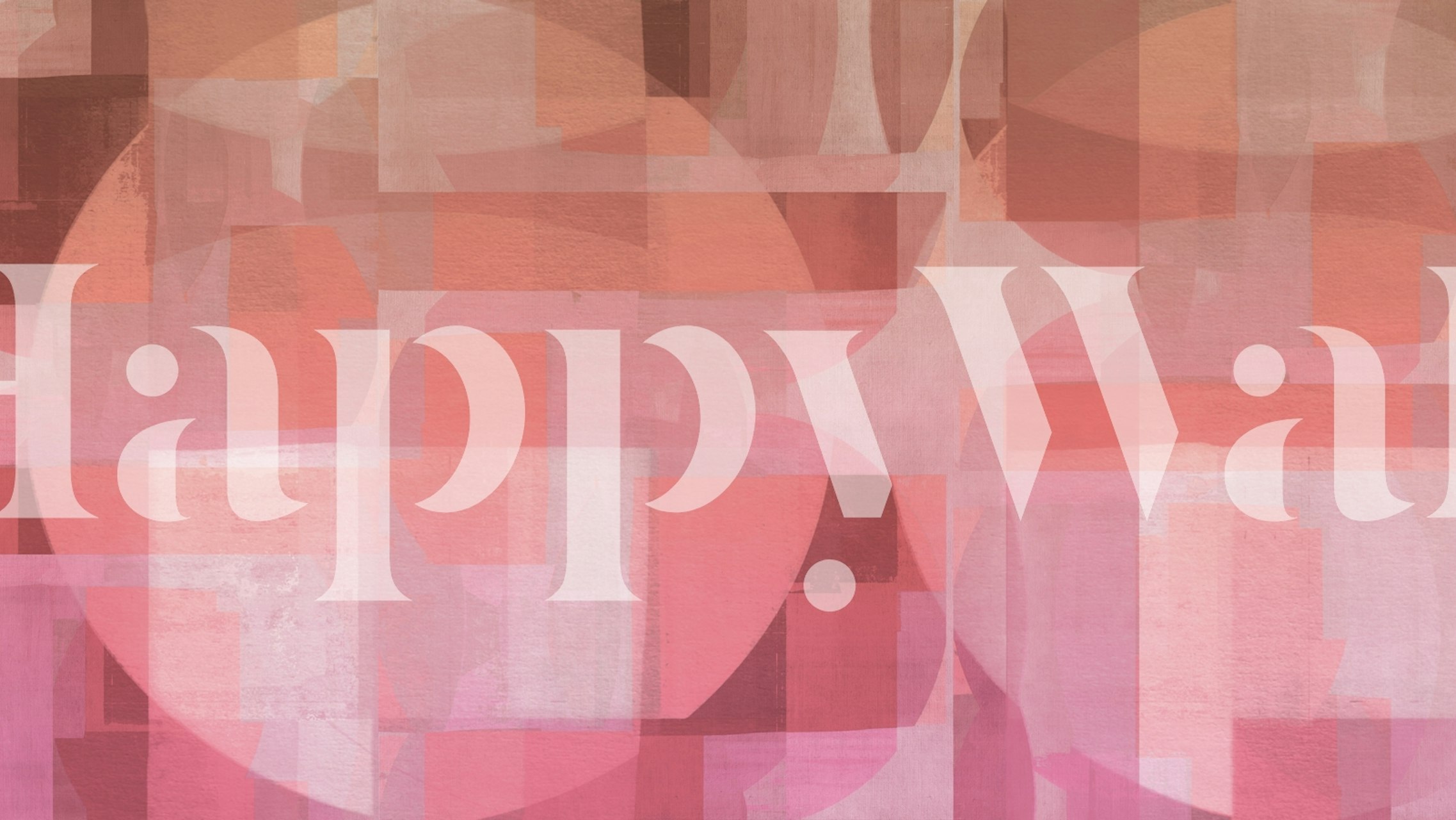 Geometric shapes in pink tones abstract wallpaper