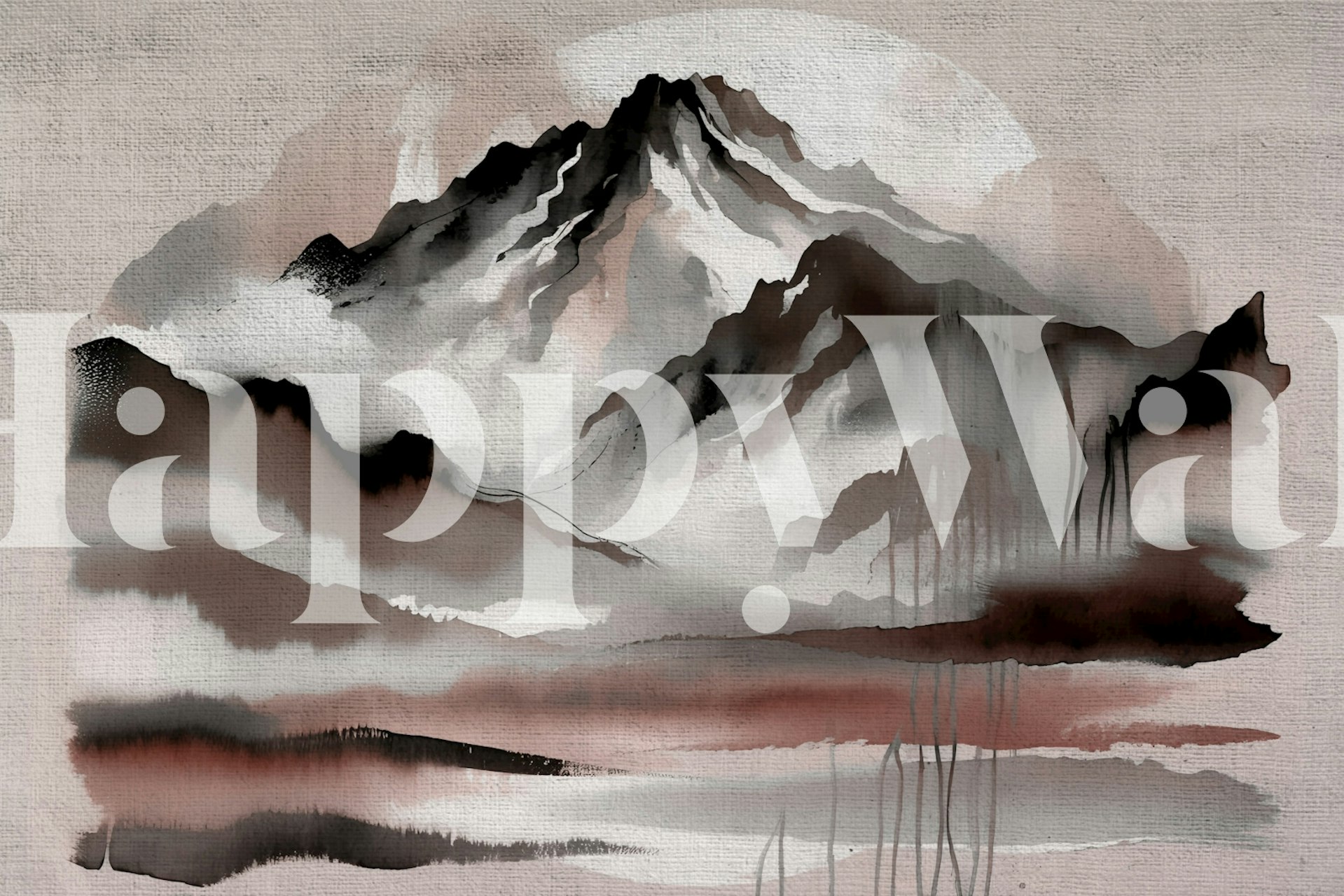 Papier peint Soft Brush Peaks dans une pièce