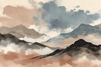 Abstract Alpine Serenity tapet