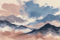 Abstract Alpine Serenity wallpaper