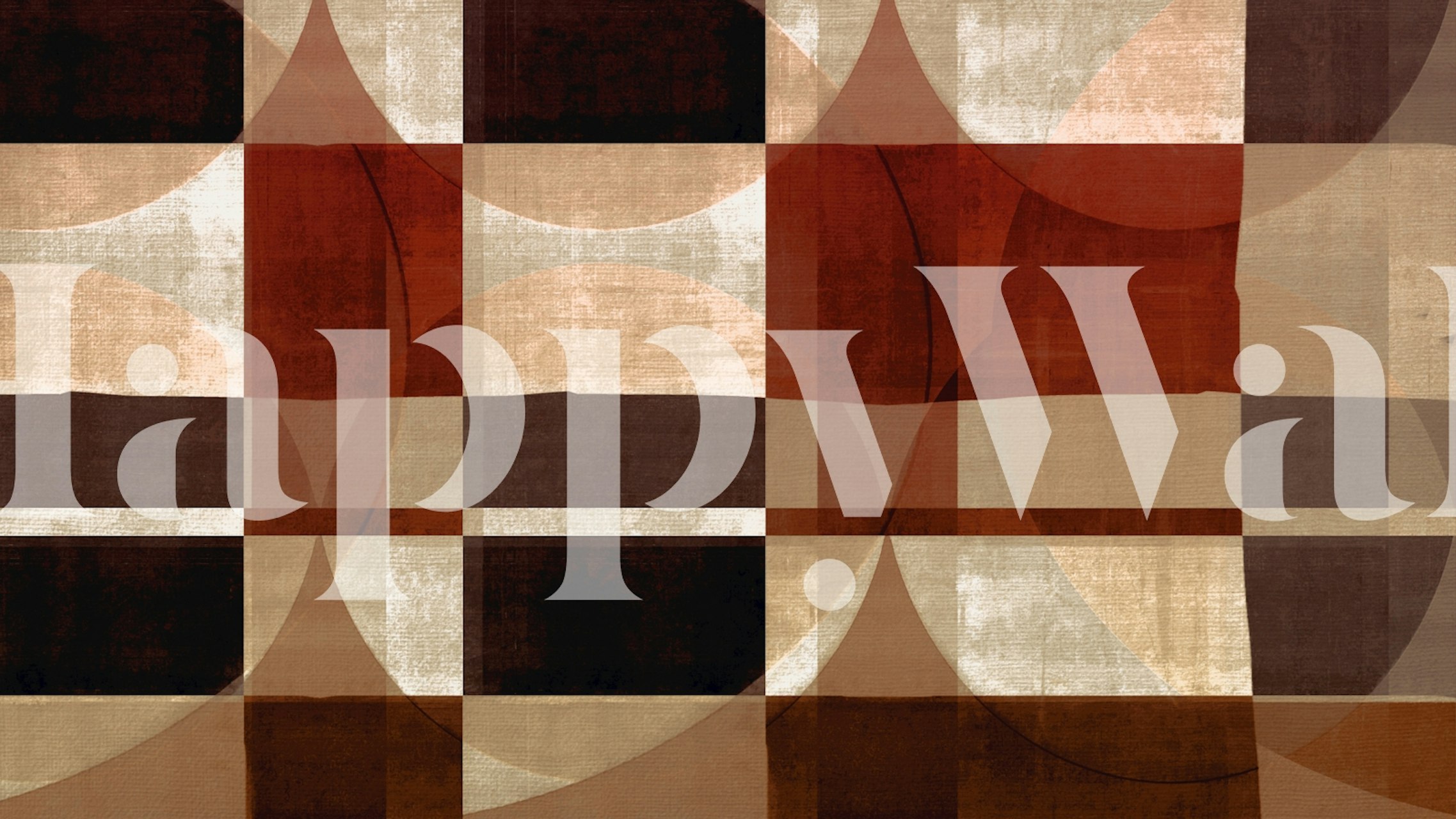 Contemporary Bauhaus Art carta da parati in una stanza