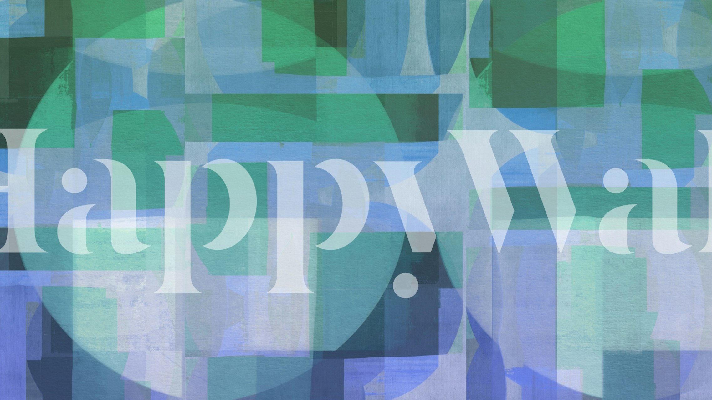 Design de papel de parede Abstract Aqua Geometrics