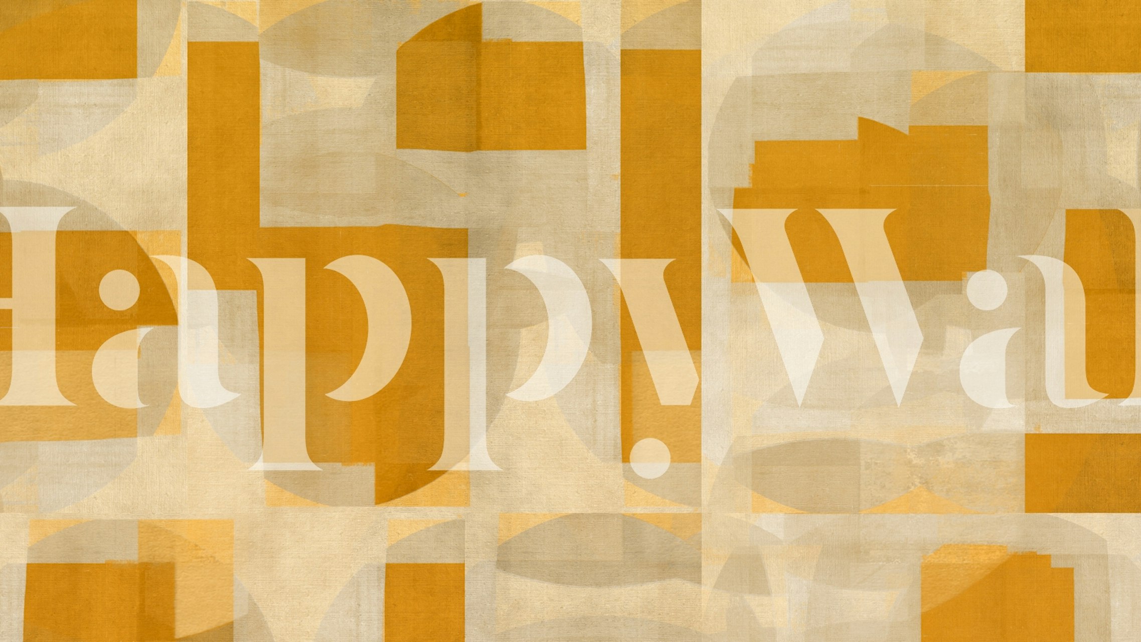 Yellow abstract shapes and patterns wallpaper