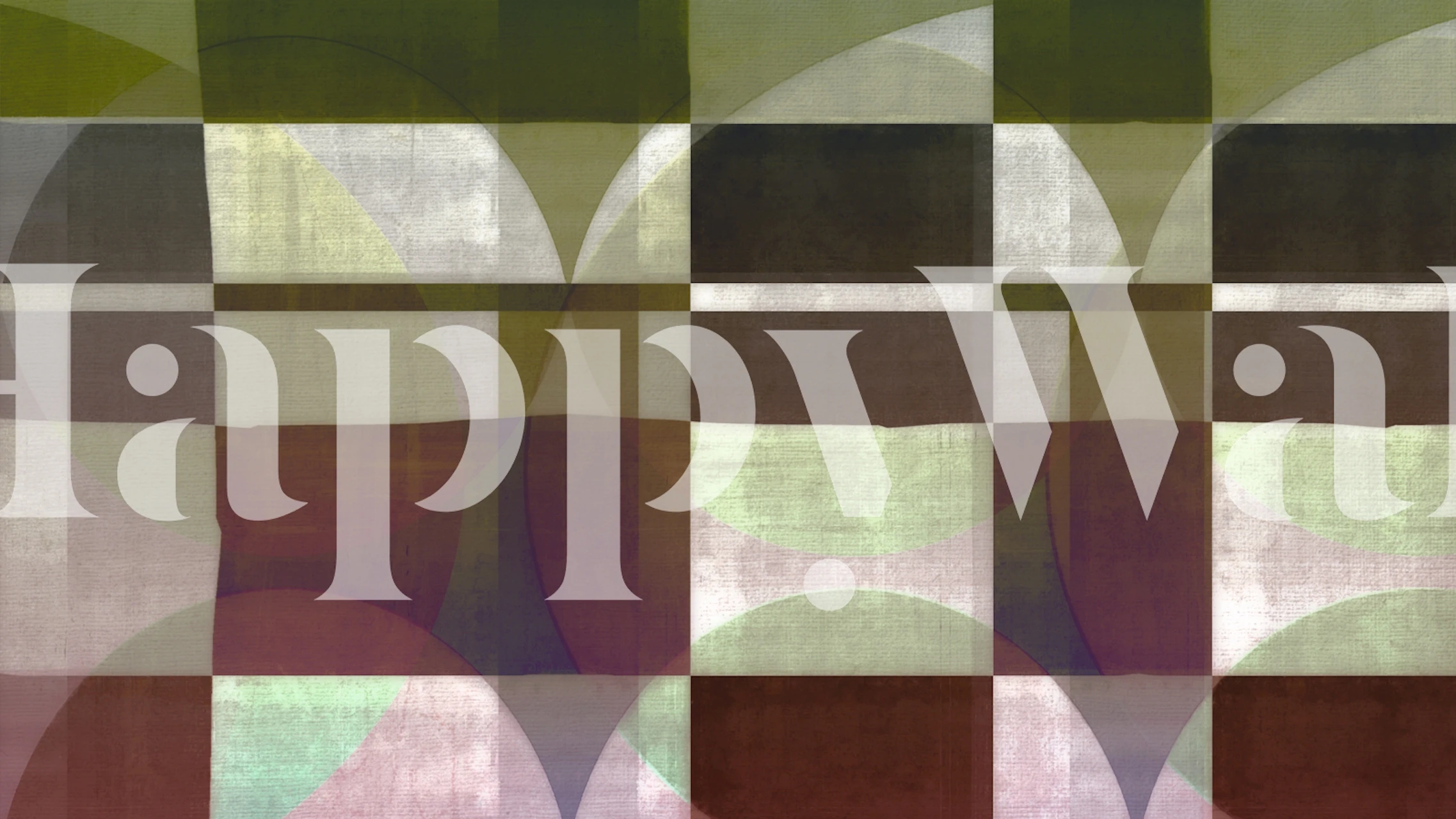 Geometric pattern in black, green, and gray wallpaper