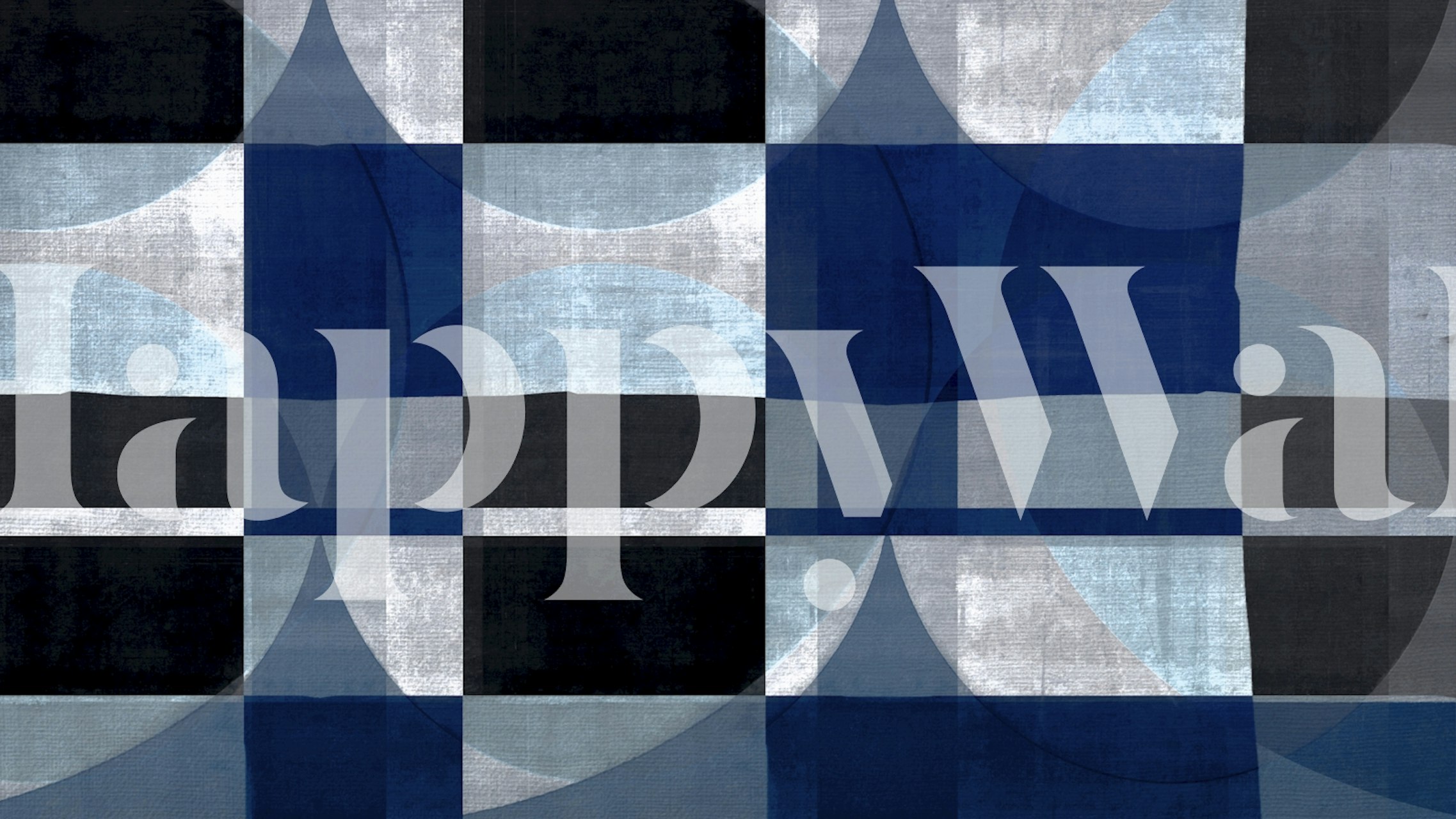 Tapeta Retro Geometric Mosaic v místnosti