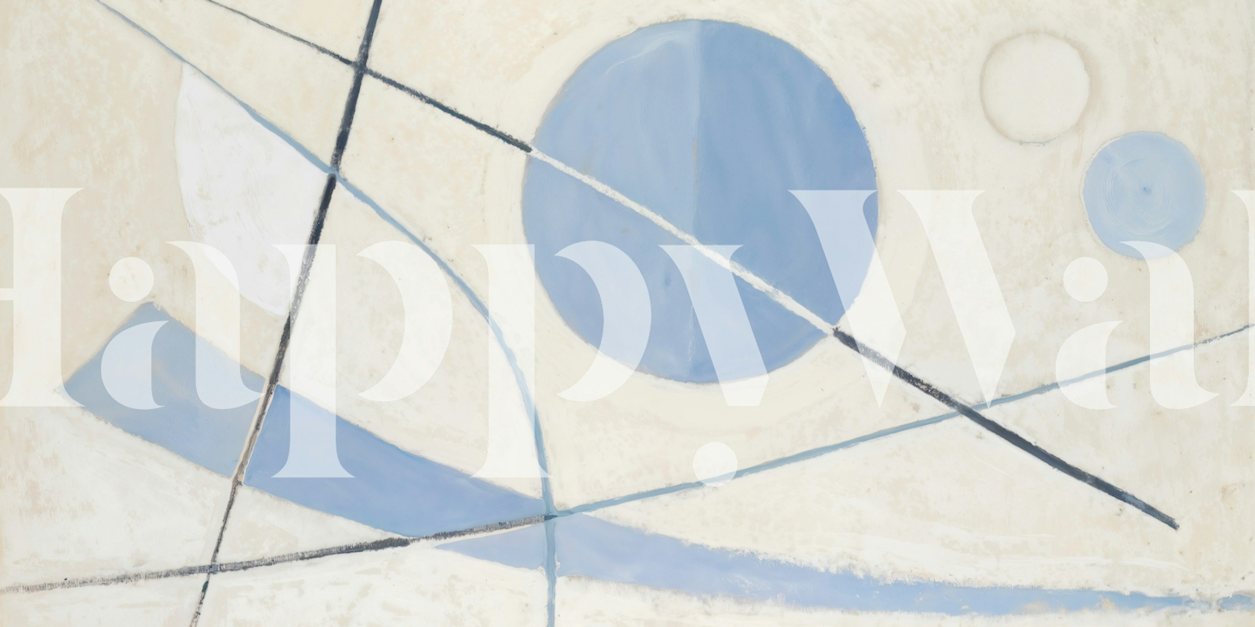 Papel de parede Retro Geometric Mosaic em um quarto