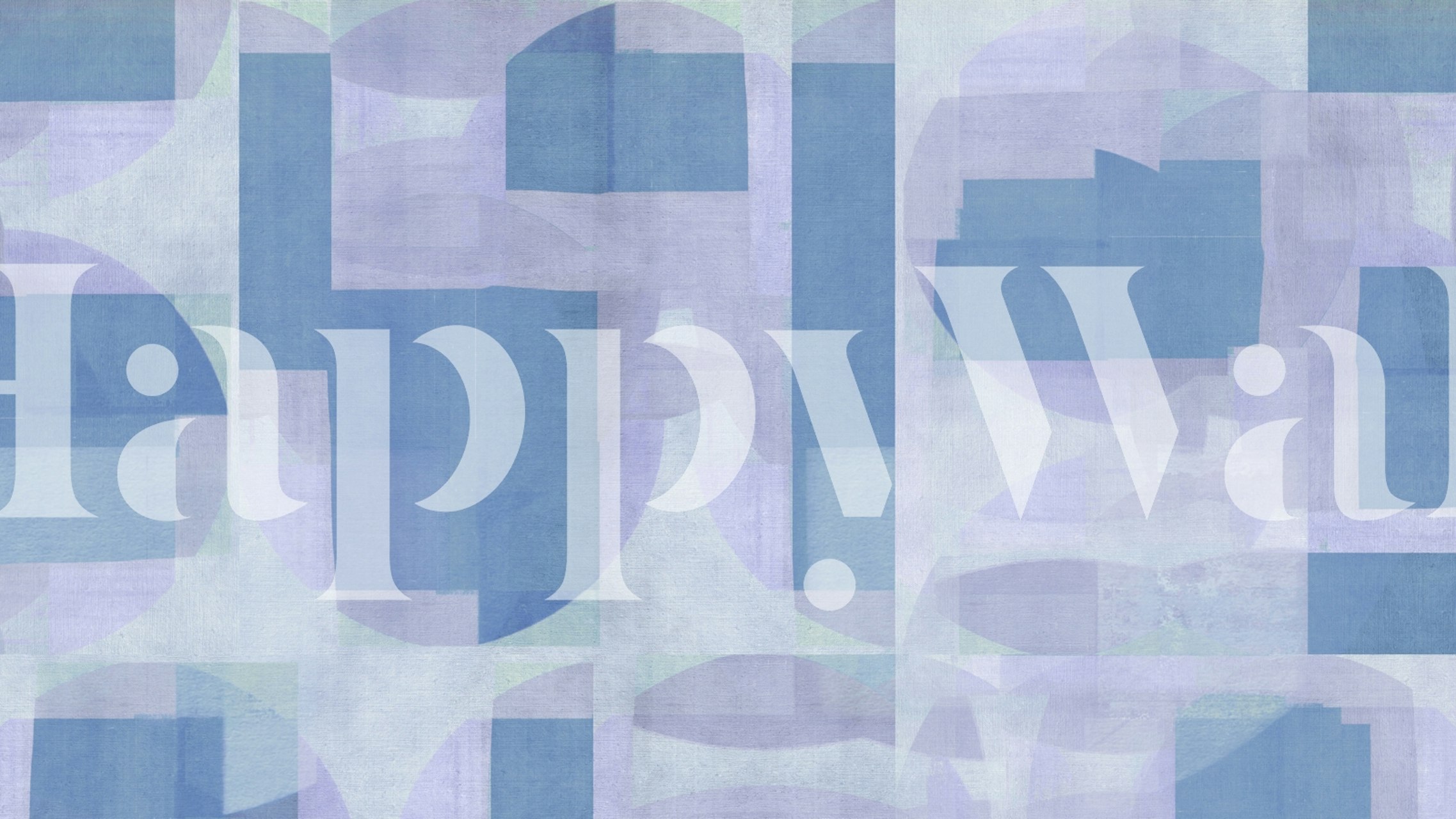 Blue abstract geometric design in light and dark shades wallpaper