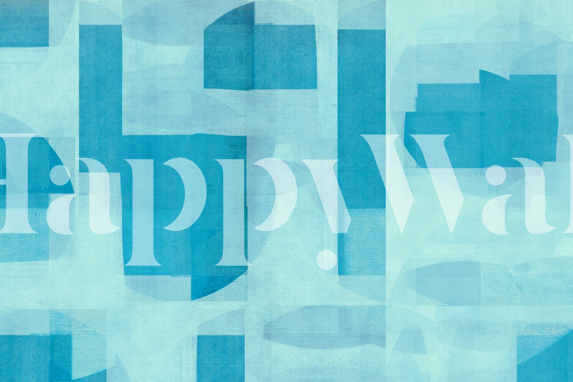 Blaue Abstract Mosaic Tapete in einem Raum