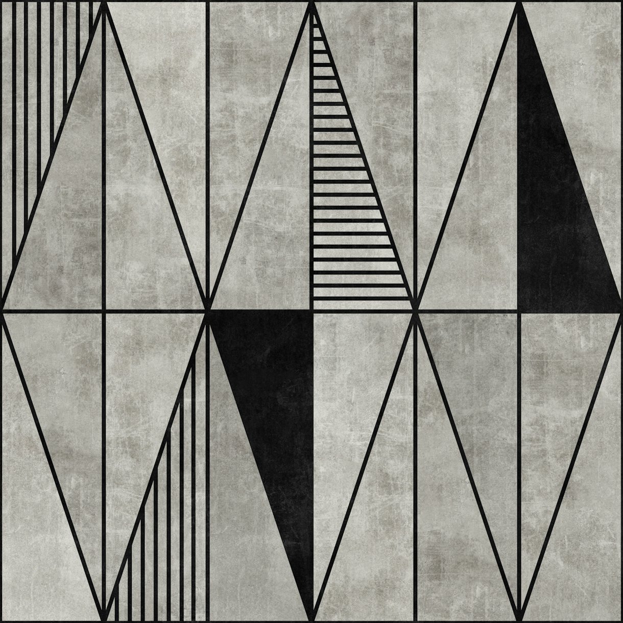 Concrete Triangles Wallpaper - Buy Online | Happywall