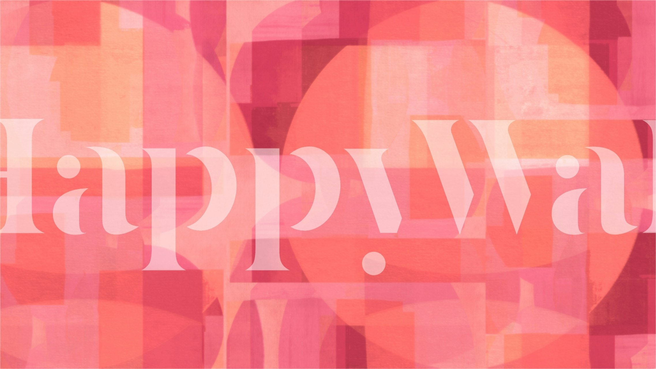 Coral Blush Geometry wallpaper in a room