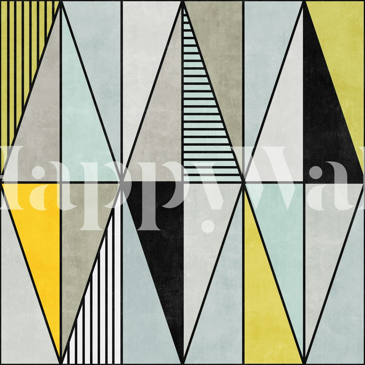 Colorful Concrete Triangles tapet i et moderne rum