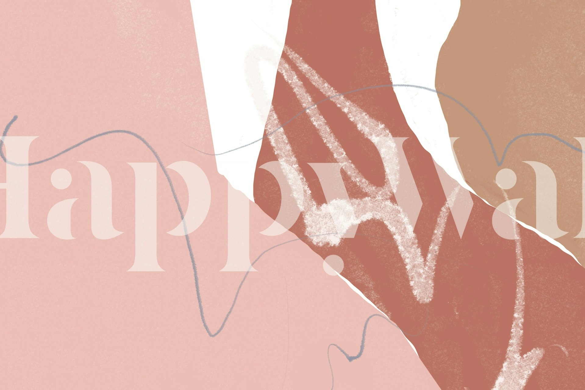 Sandy Blush Waves tapeta w pokoju