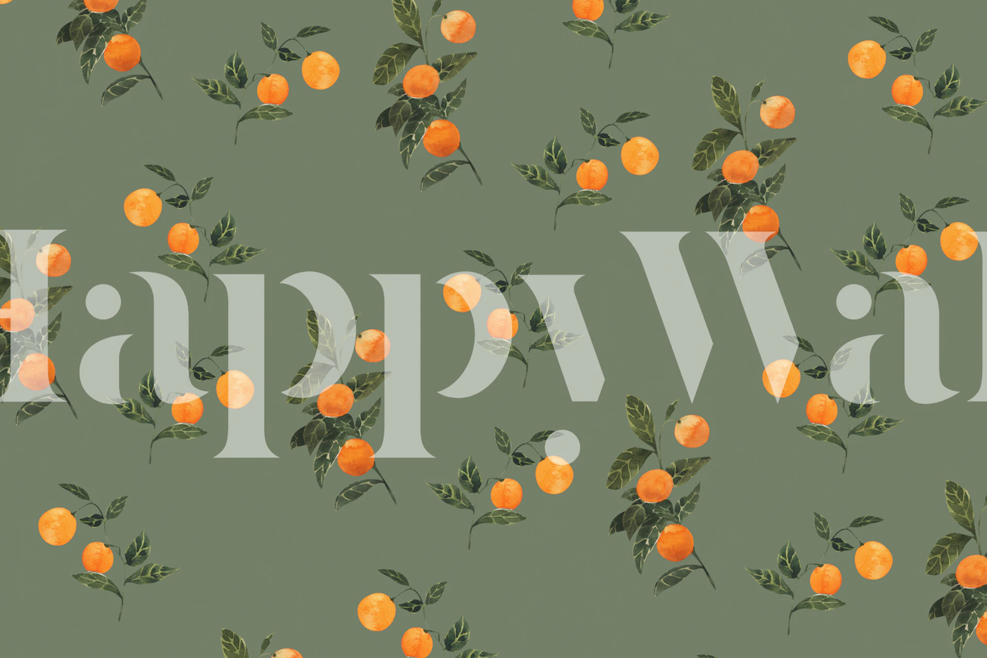 Sunkissed Oranges wallpaper huoneessa