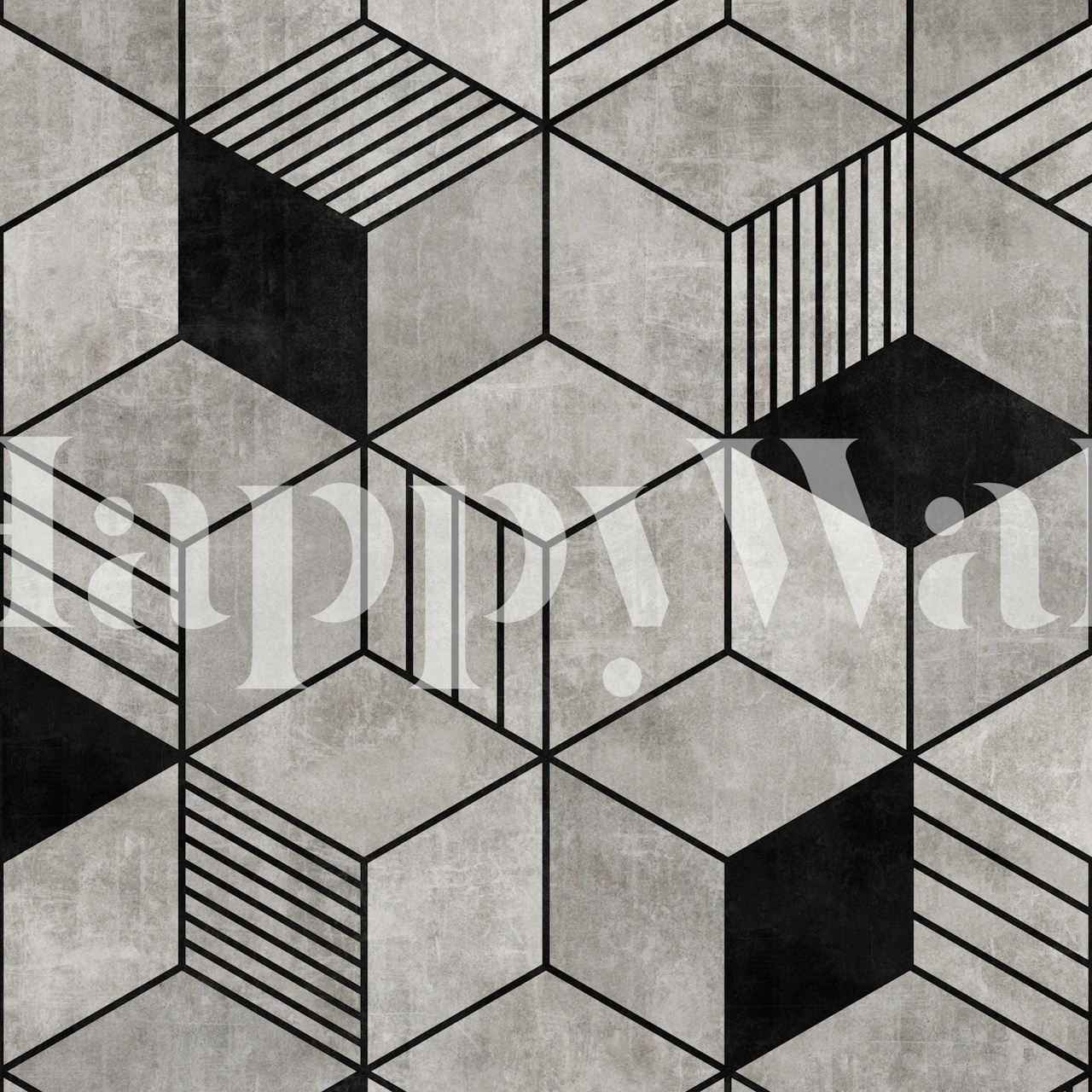 Geometric cube pattern designer wallpaper