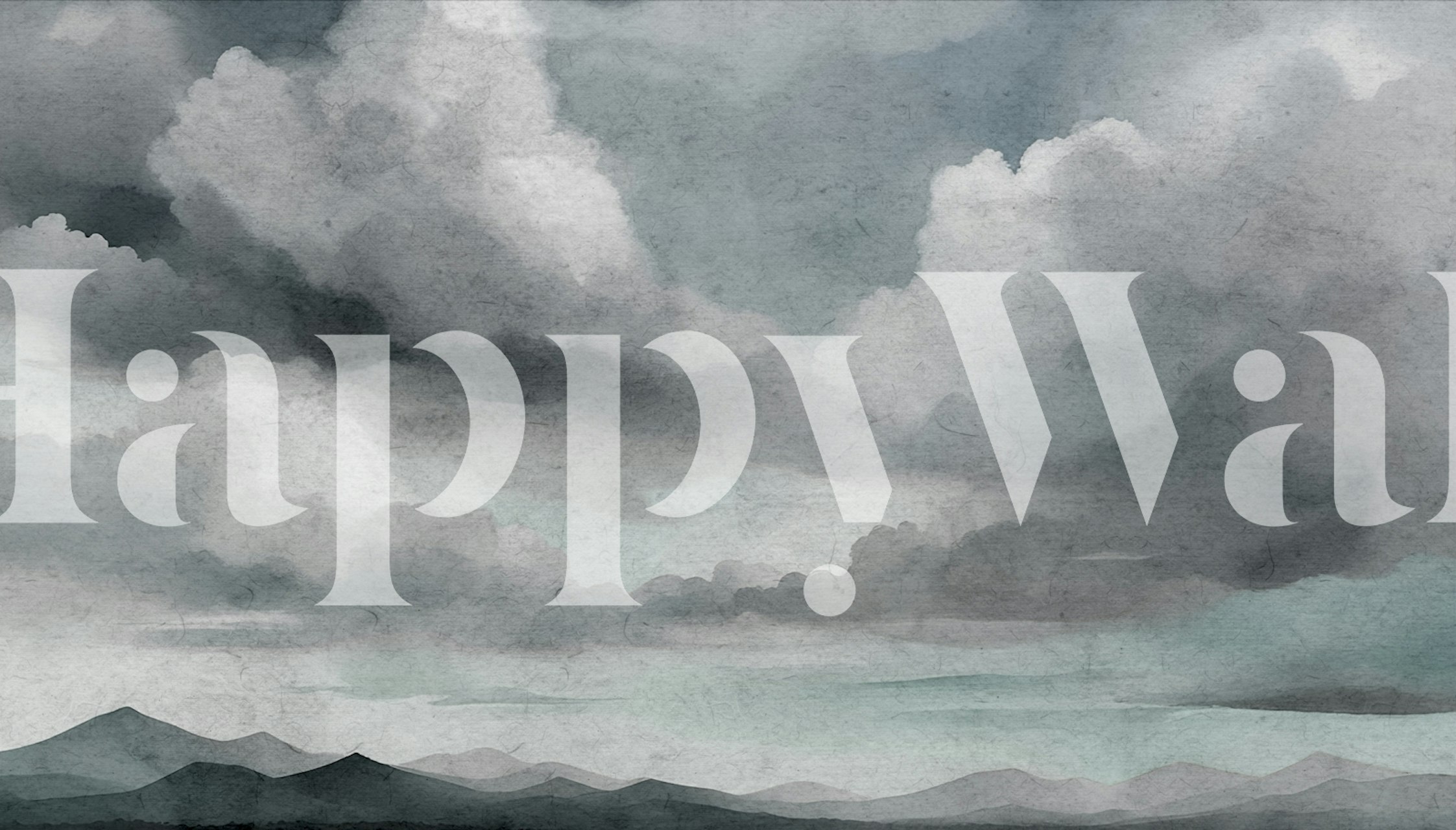 Stormy Highland Hues wallpaper in a room