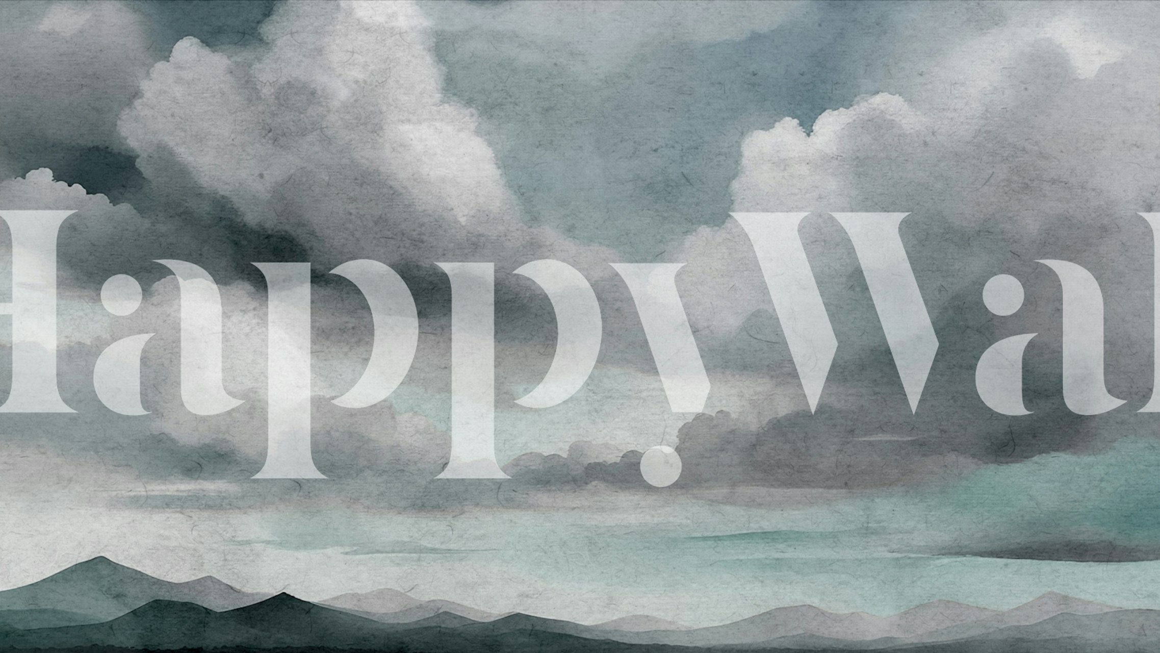 Stormy Highland Hues wallpaper in a room