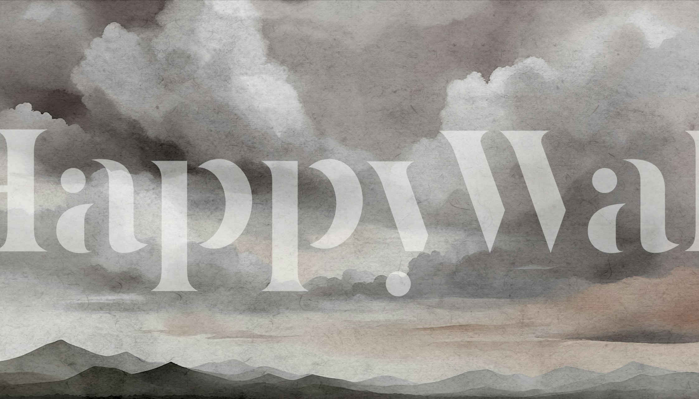 Tapeta Monochrome Mountain Mist u sobi