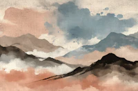 Abstract Alpine Dream carta da parati