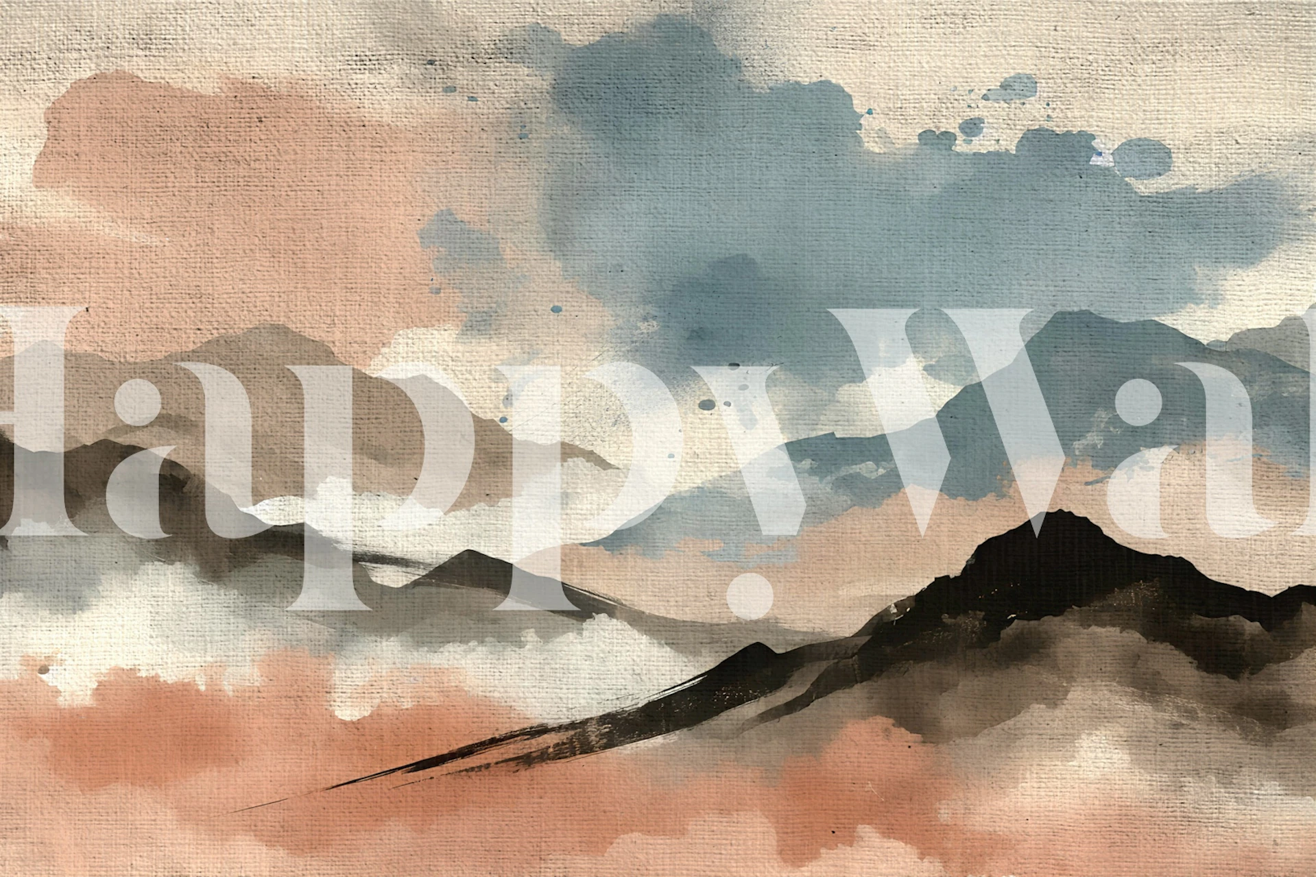 Abstract Alpine Dream wallpaper in a room
