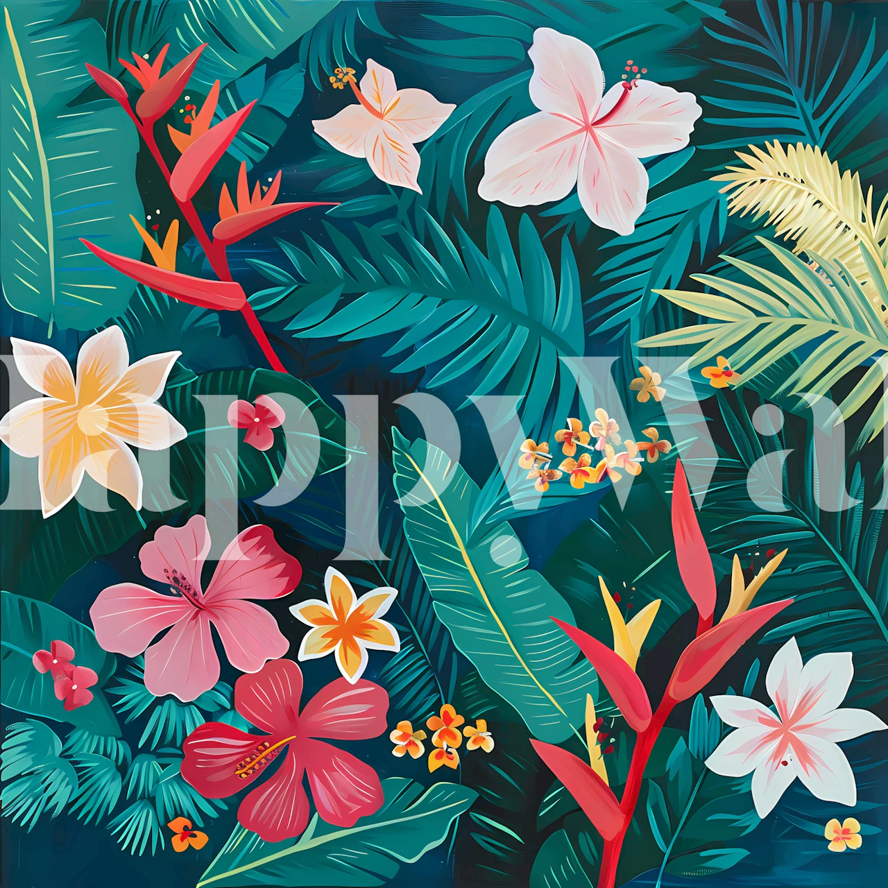 Tropical Garden 42 tapet i ett rum